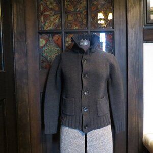 Dark Gray Banana Republic Sweater/ Jacket 100% Merino Wool